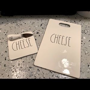 Rae Dunn CHEESE board and cutting set